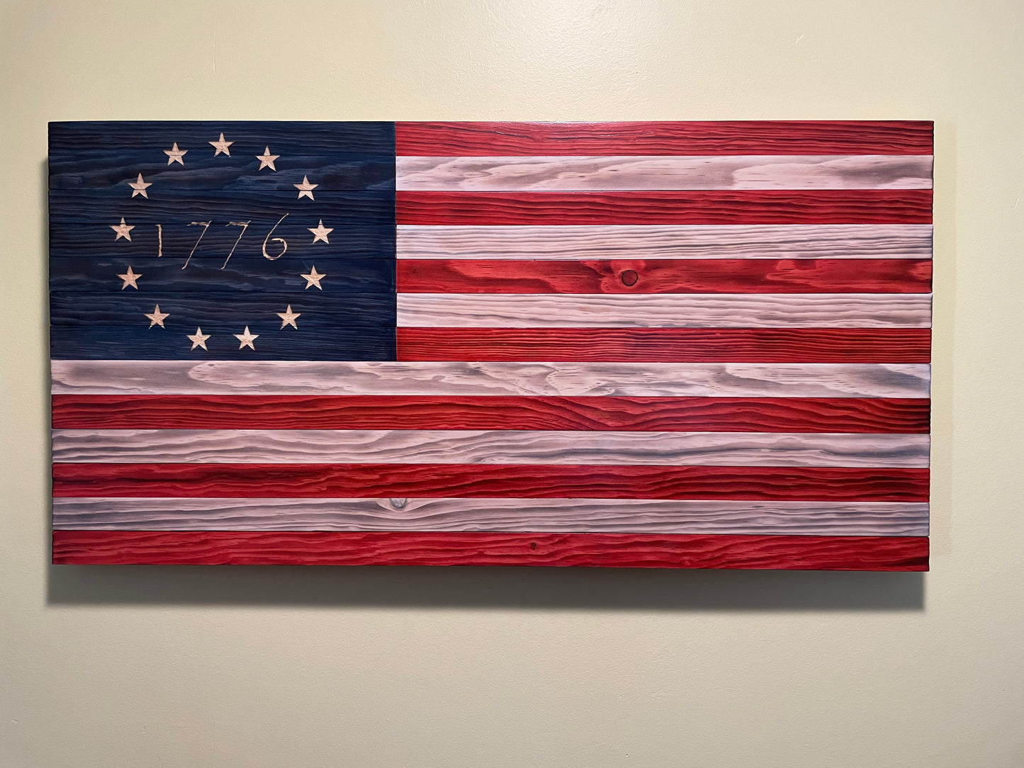 Wooden 1776 American Flag