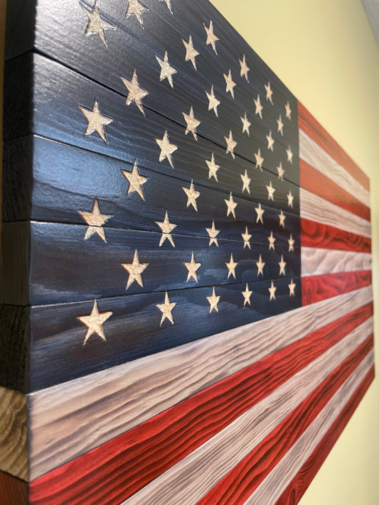 Wooden American Flag